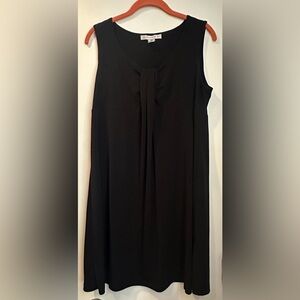 Aa Studio Black Maxi A-Line Dress with Tie Front